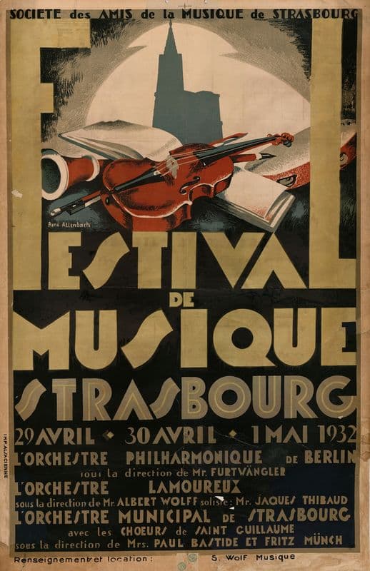 Festival de musique, Strasbourg as a canvas print