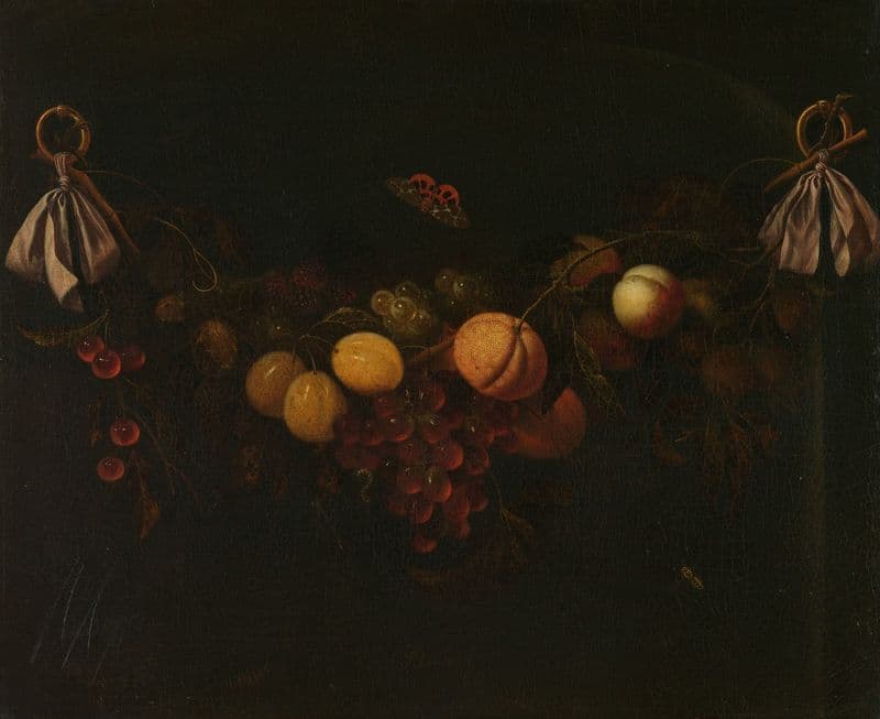 Festoon of Fruits (c. 1653 - c. 1658) as a canvas print