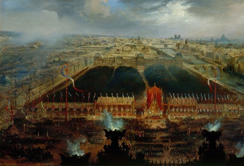 Fête de la Constitution sur la place de la Concorde, le 12 novembre 1848 as a canvas print