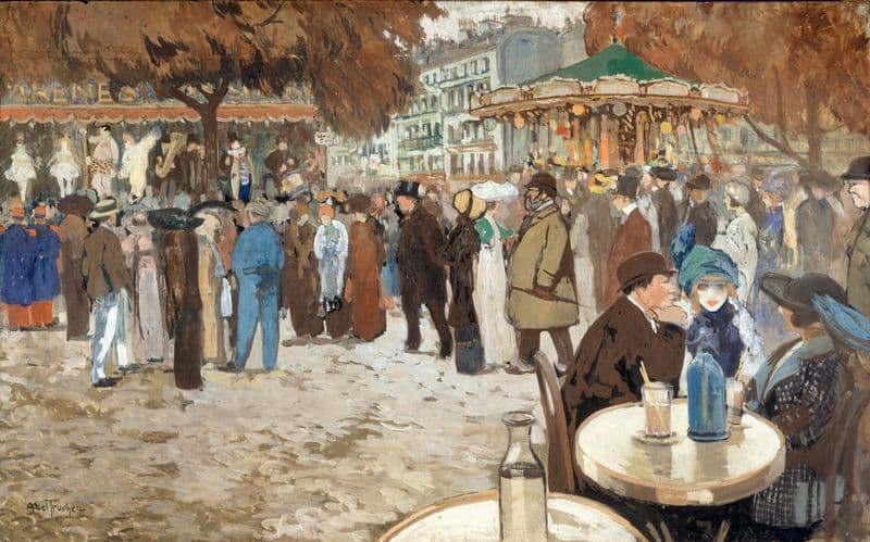 Fête foraine, boulevard de Clichy as a canvas print