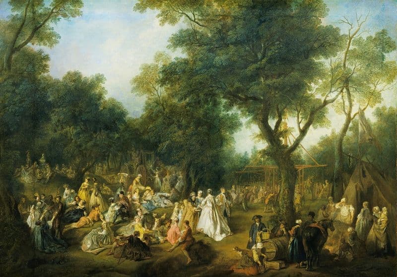 Fête in a Wood (c.1722) as a canvas print