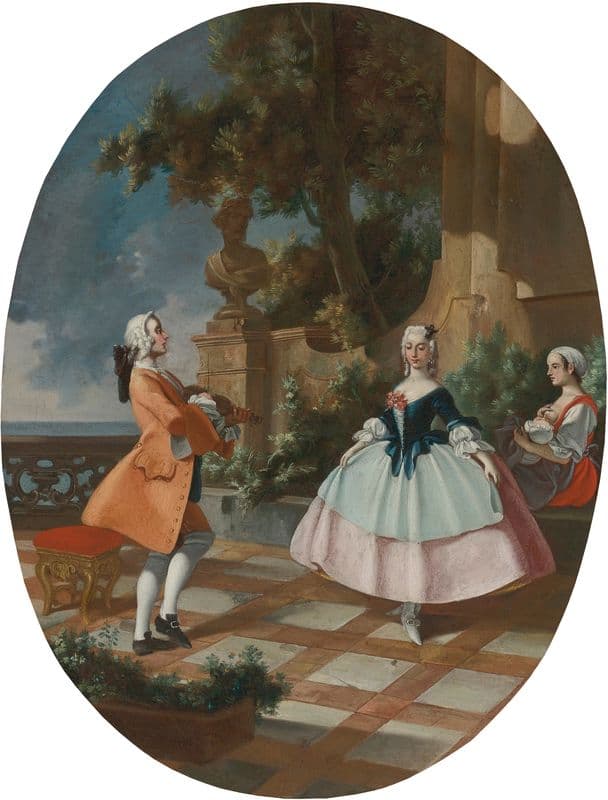 Fêtes Galante as a canvas print
