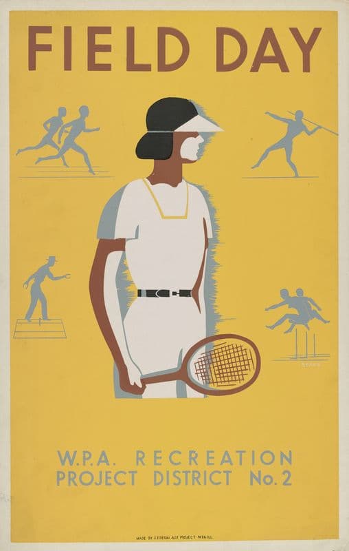 Field day–WPA recreation project, Dist. No. 2 as a canvas print
