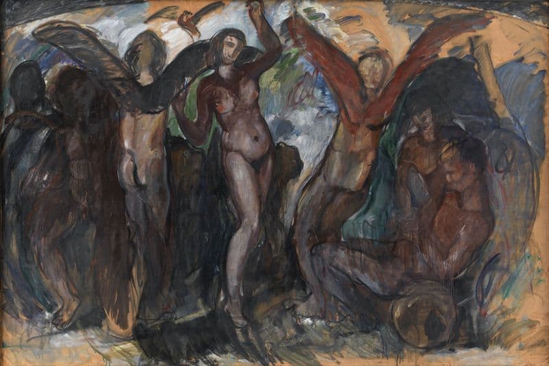 Figure Composition with Bacchants (1914 – 1915) as a canvas print