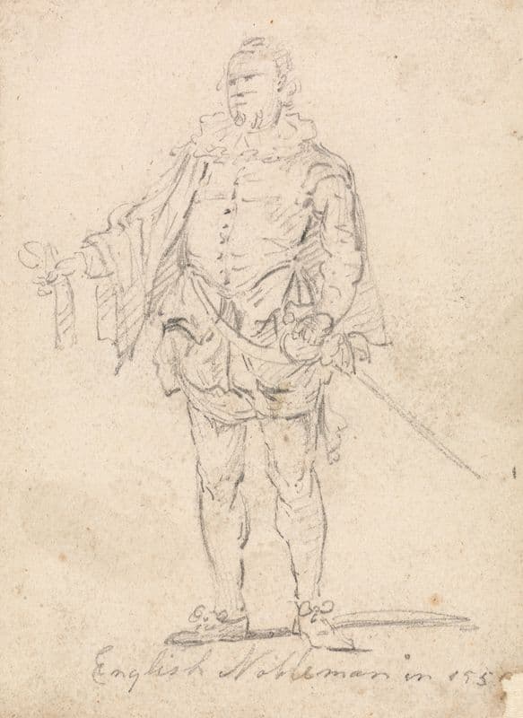 Figure Costume Study; English Nobleman (between 1793 and 1795) as a canvas print