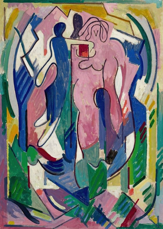 Figure ou Composition (circa 1950) as a canvas print