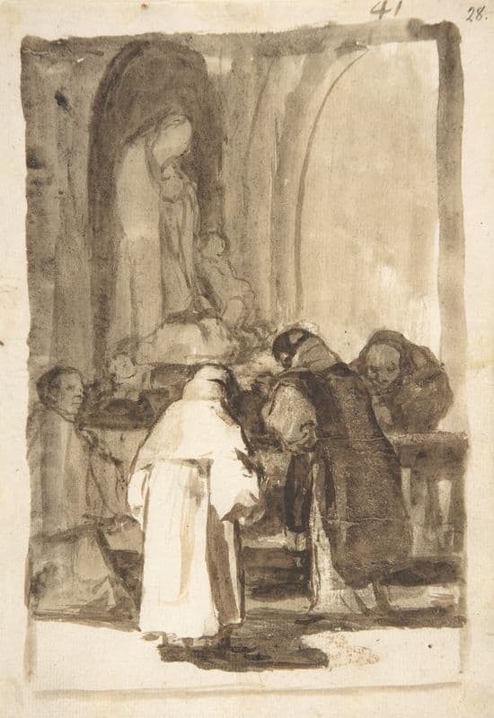 Figures inside a church (ca. 1812–20) as a canvas print