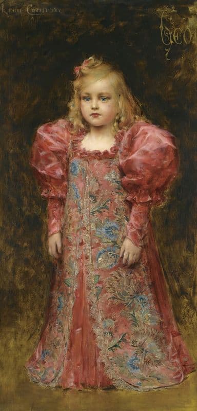 Fille en costume as a canvas print