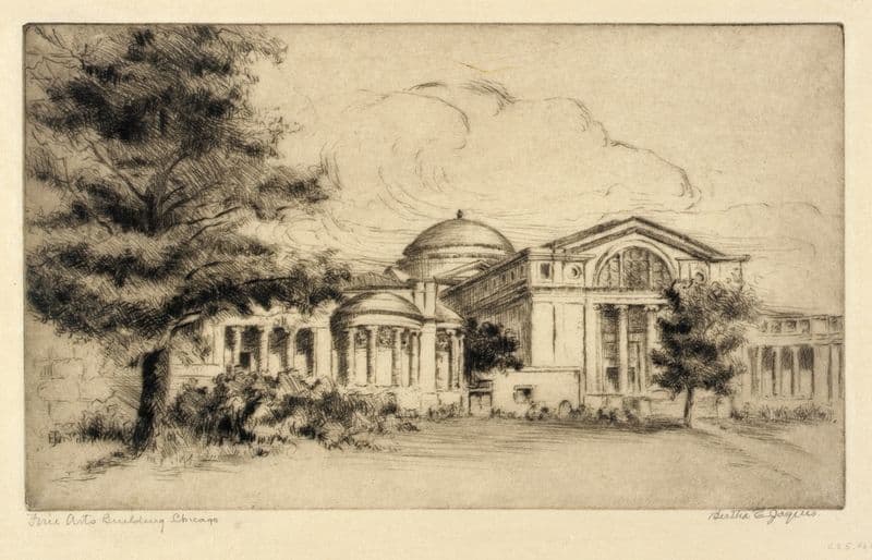 Fine Arts Building, Chicago (Facade, West) (1893-1905) as a canvas print