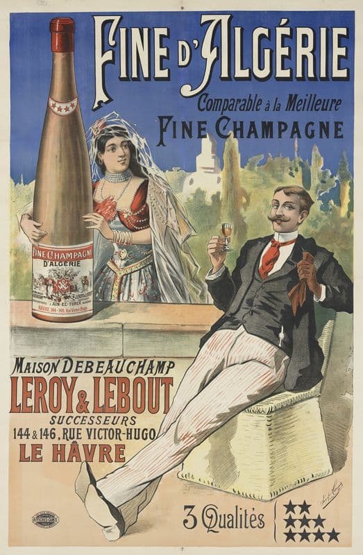 Fine d’Algérie, comparable à la meilleure fine champagne as a canvas print