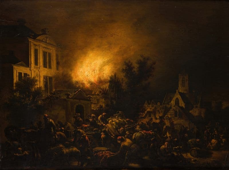 Fire in the City (1654-1664) as a canvas print