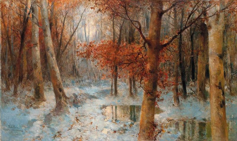 First snow as a canvas print