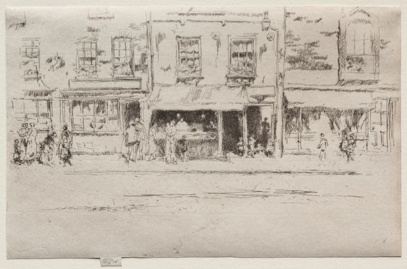 Fish Shop, Chelsea as a canvas print
