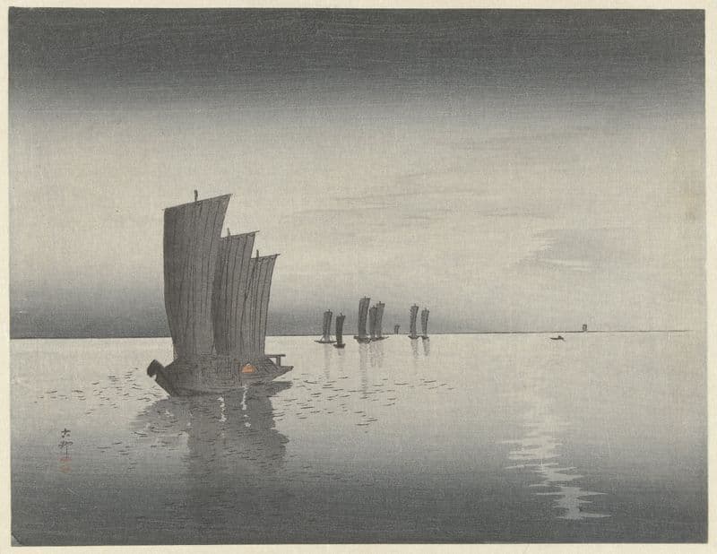 Fishing Boats (1900 - 1920) as a canvas print