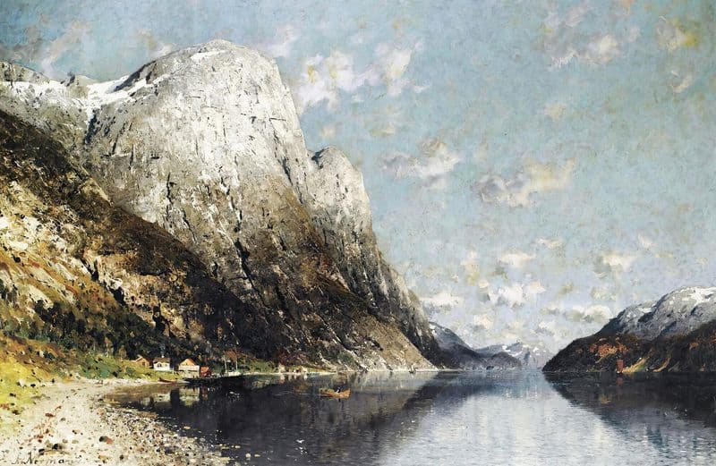 Fjord as a canvas print