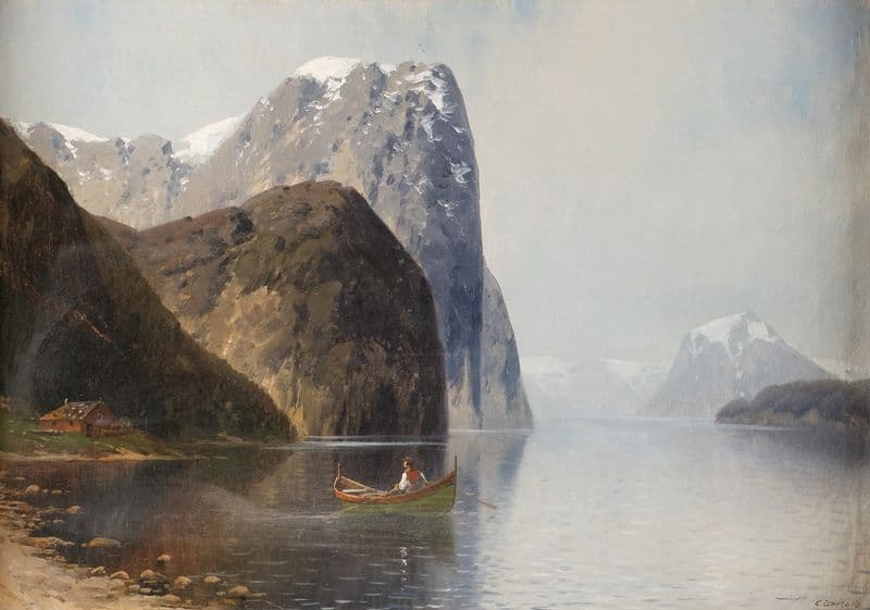 Fjord landscape as a canvas print