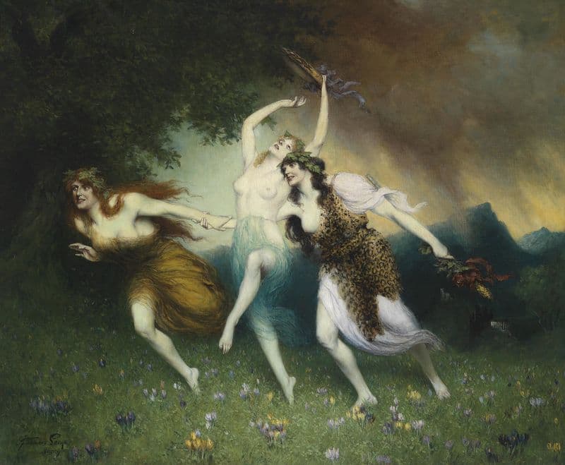 Fliehende Nymphen as a canvas print