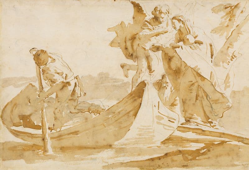 Flight into Egypt (1725–1735) as a canvas print