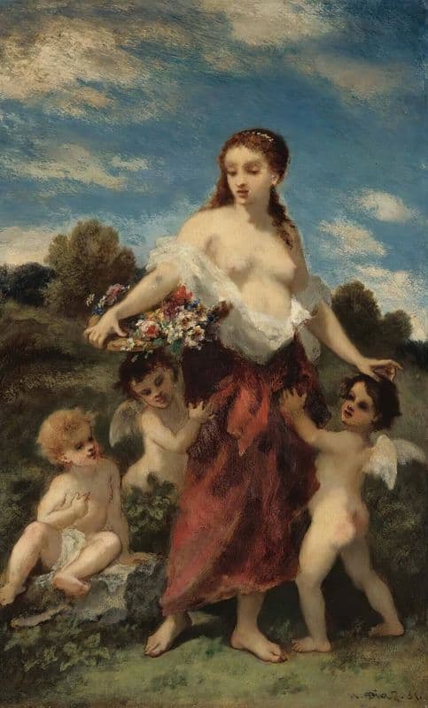 Flore Saisie Par L’amour Or L’innocence En Danger as a canvas print