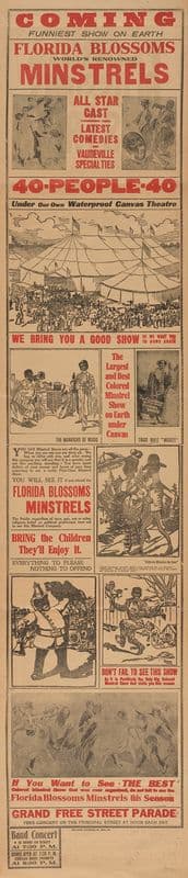 Florida Blossoms Minstrels, 40-People-40 (19th century) as a canvas print