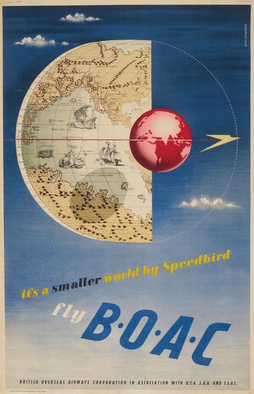 Fly B.O.A.C. (c. 1945) as a canvas print