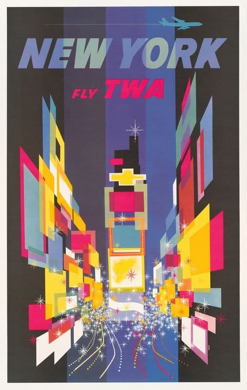 Fly TWA New York as a canvas print