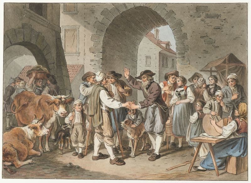 Foire aux bestiaux (1773 - 1801) as a canvas print