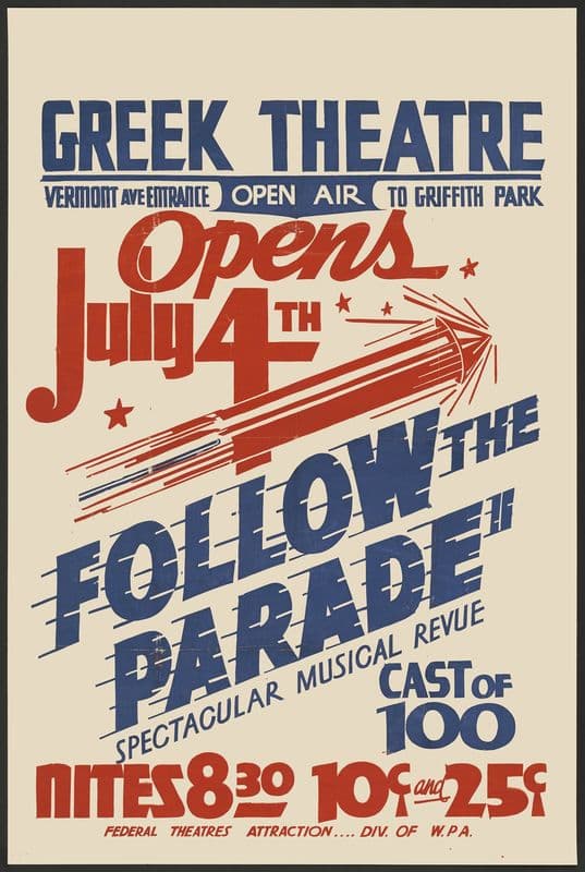 Follow the Parade (1934-1943) as a canvas print