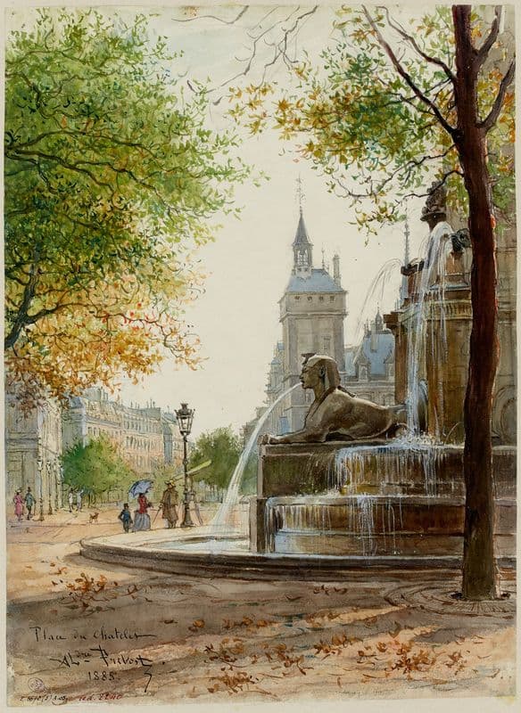 Fontaine du Châtelet as a canvas print
