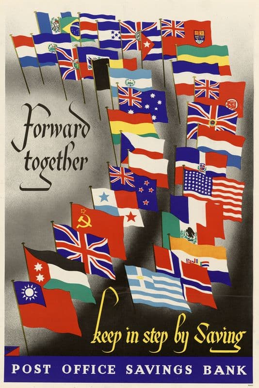 Forward Together – Keep in Step by Saving – Post Office Savings Bank as a canvas print