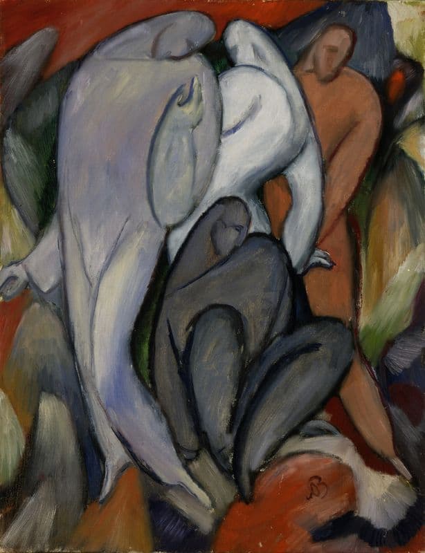 Four Pierrots as a canvas print
