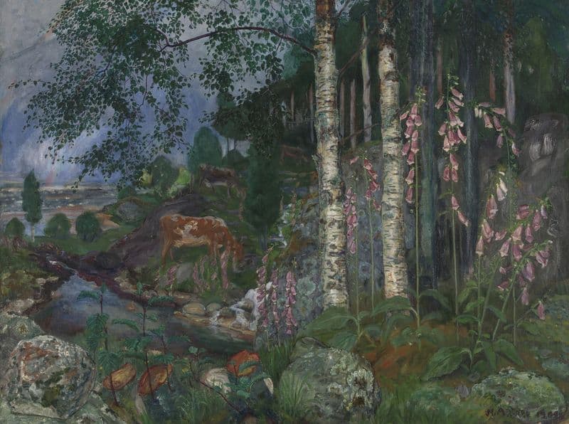 Foxgloves as a canvas print
