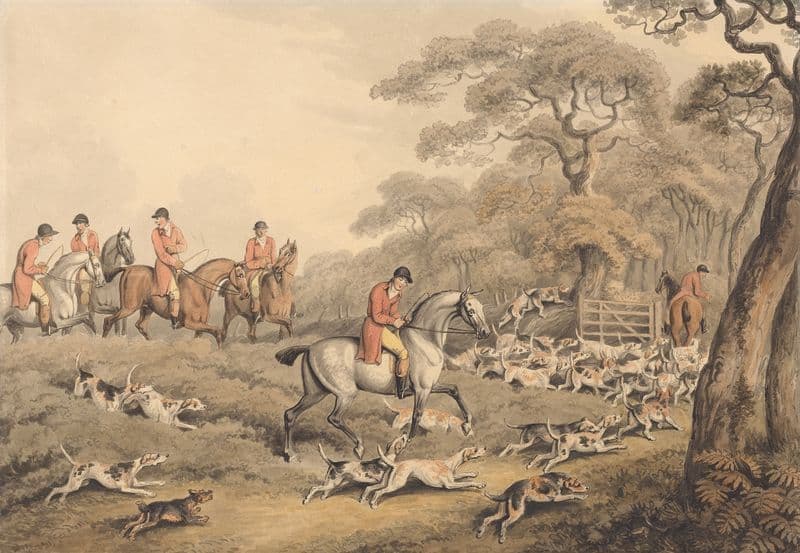 Foxhunting; Going to Cover as a canvas print