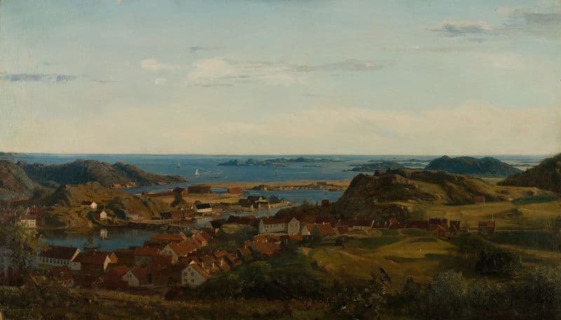 Fra Gjertsbjerg, Mandal as a canvas print