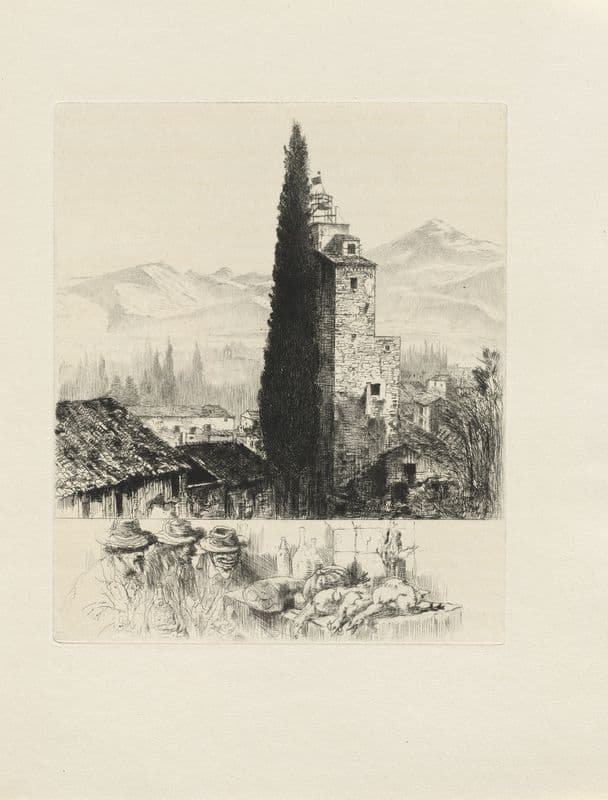 Frédéric Mistral; Mémoires et Recits Pl.12 as a canvas print