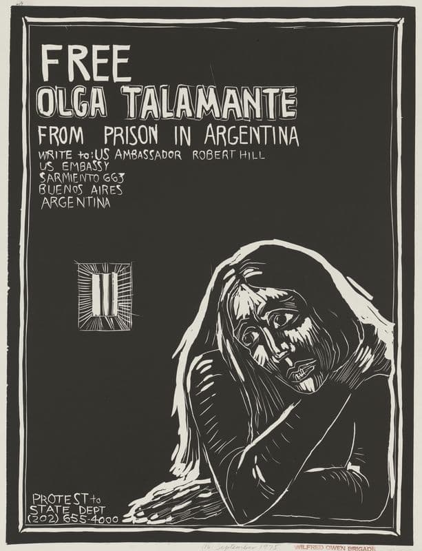 Free Olga Talamante from prison in Argentina as a canvas print