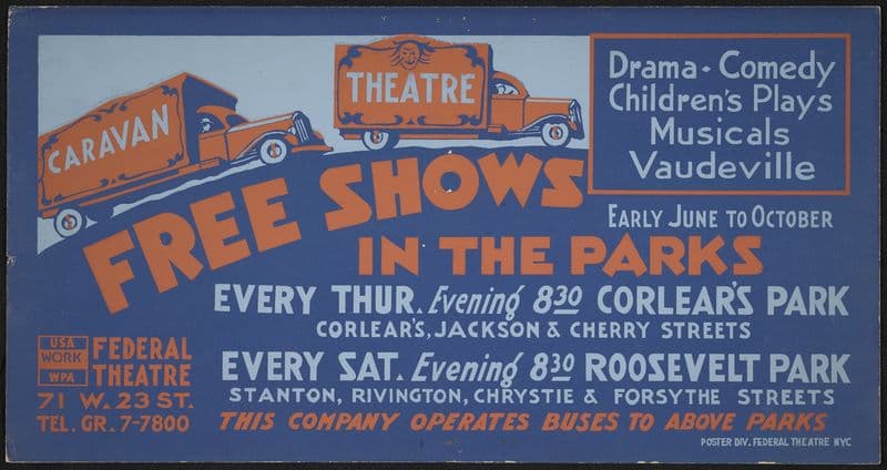 Free Shows in the Park (1934-1943) as a canvas print