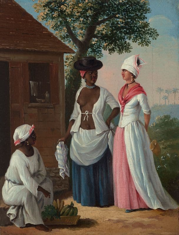 Free women of Dominica as a canvas print