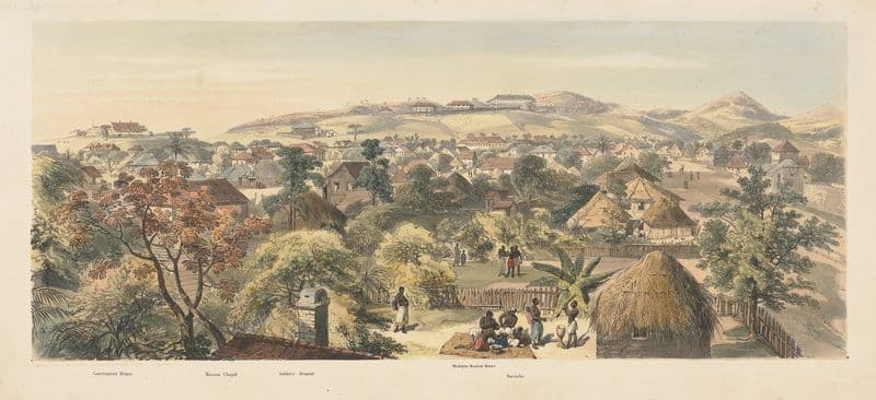 Freetown, Sierra Leone (ca. 1850) as a canvas print