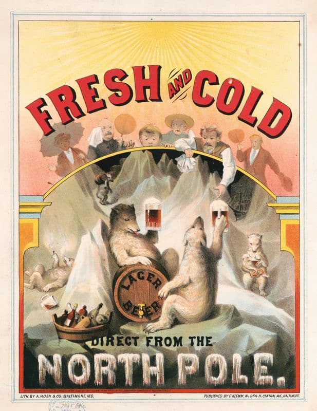 Fresh and cold–Lager beer direct from the North Pole as a canvas print