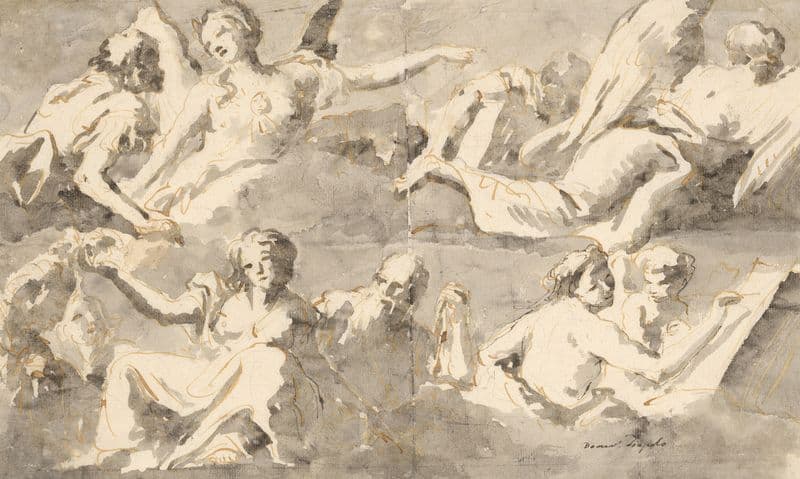 Frieze of Allegorical Figures (after 1770) as a canvas print