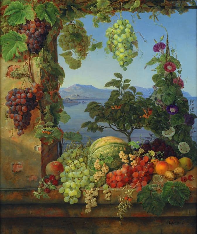 Frugter I Et Italiensk Landskab (1842 – 1843) as a canvas print