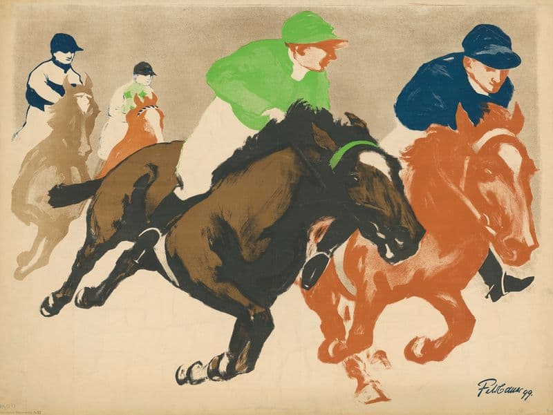 Frühjahrs-Rennen as a canvas print
