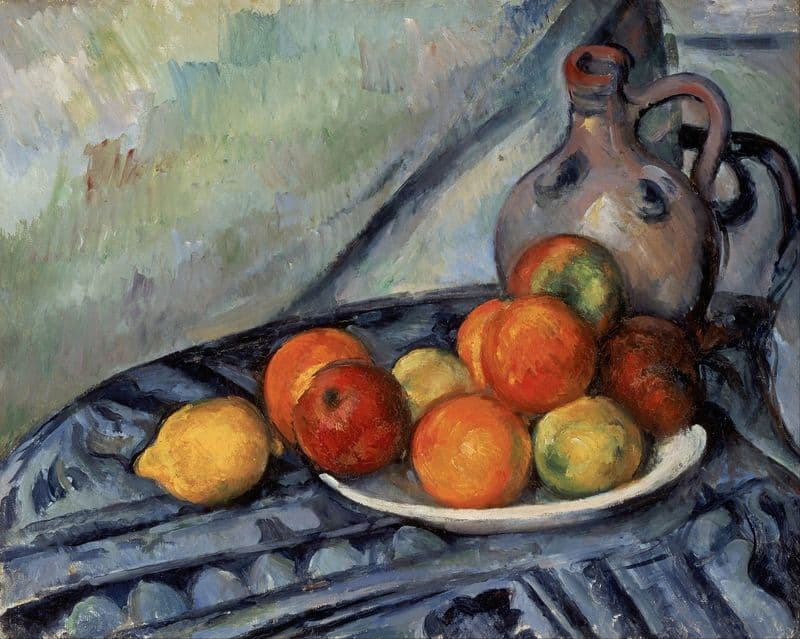 Fruit and a Jug on a Table (circa 1890) as a canvas print