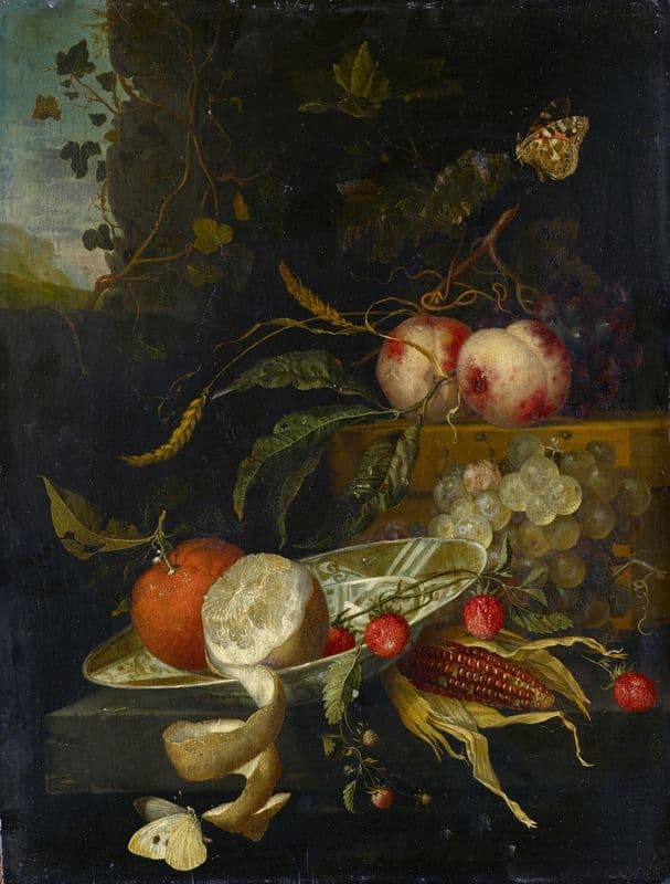 Fruit Piece, Still Life as a canvas print