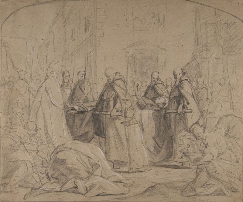 Funeral of François Duplessis de Mornay as a canvas print