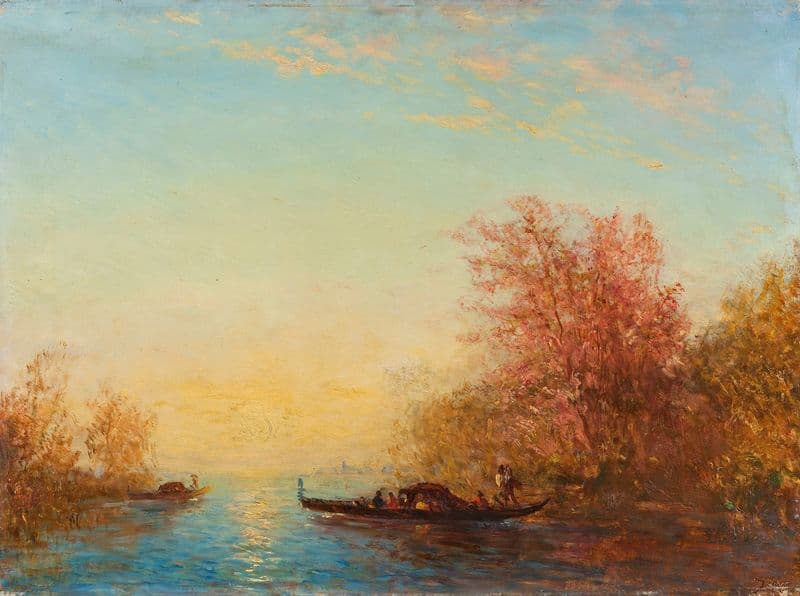 Fusine, Environs De Venise (1870-1890) as a canvas print