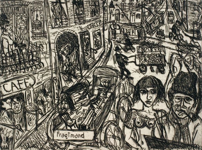 Gadeliv på Nørrebro (1946 – 1949) as a canvas print