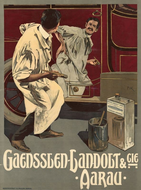 Gaensslen-Landolt & Cie. – Aarau (circa 1907) as a canvas print