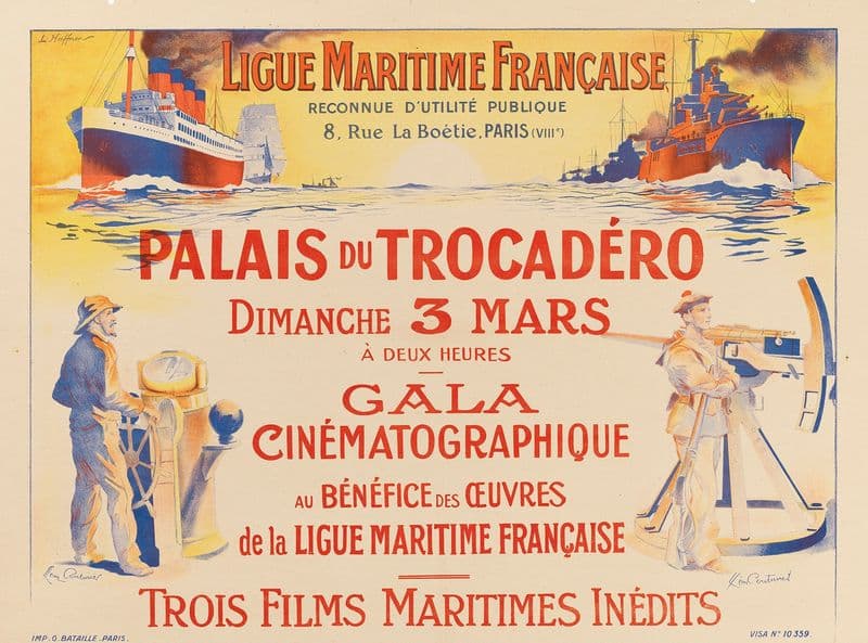 Gala cinématographique au bénéfice des oeuvres de la Ligue Maritime (juliste) as a canvas print